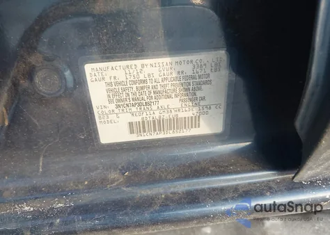 2013 Nissan Versa 1.6 Sv z USA, uszkodzony, nr VIN 3N1CN7AP3DL852177